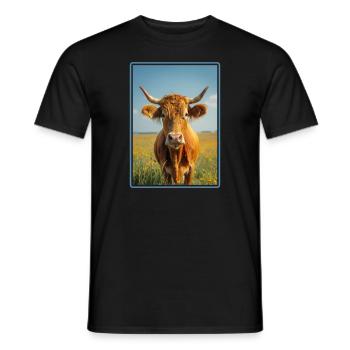 Kühe Kuh - Männer T-Shirt - Schwarz - Vorne - AI Model Male 178 light (178cm)
