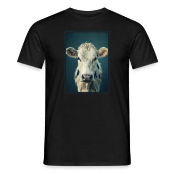 Cows Cow - Men's T-Shirt - black - Front - AI Model Male 178 light (178cm)
