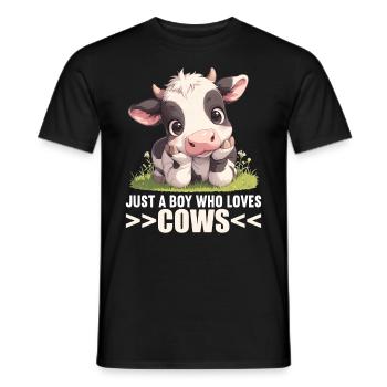 Vaches Vache - T-shirt homme - noir - Devant - AI Model Male 178 light (178cm)