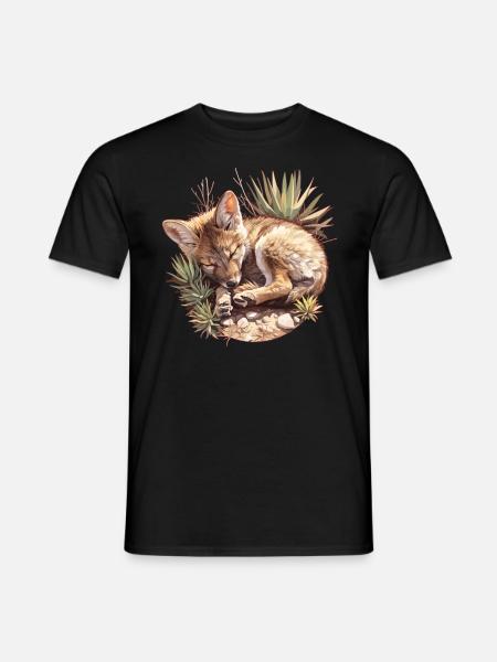 Kojoten Kojote - Männer T-Shirt - Schwarz