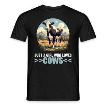 Kühe Kuh - Männer T-Shirt - Schwarz - Vorne - AI Model Male 178 light (178cm)