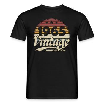 Jahrgang 1965 Cool Geburtstagsgeschenk 60 Jahre - Männer T-Shirt - Schwarz - Vorne - AI Model Male 178 light (178cm)