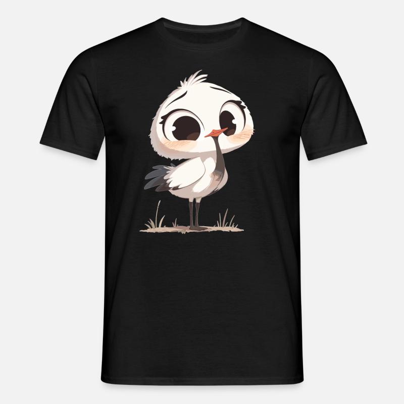 Kraniche Kranich - Männer T-Shirt - Schwarz