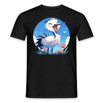 Cranes Crane - Men's T-Shirt - black - Front - AI Model Male 178 light (178cm)