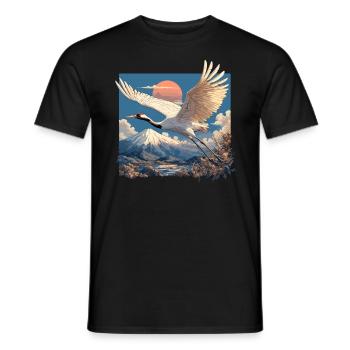 Cranes Crane - Men's T-Shirt - black - Front - AI Model Male 178 light (178cm)