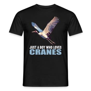 Cranes Crane - Men's T-Shirt - black - Front - AI Model Male 178 light (178cm)