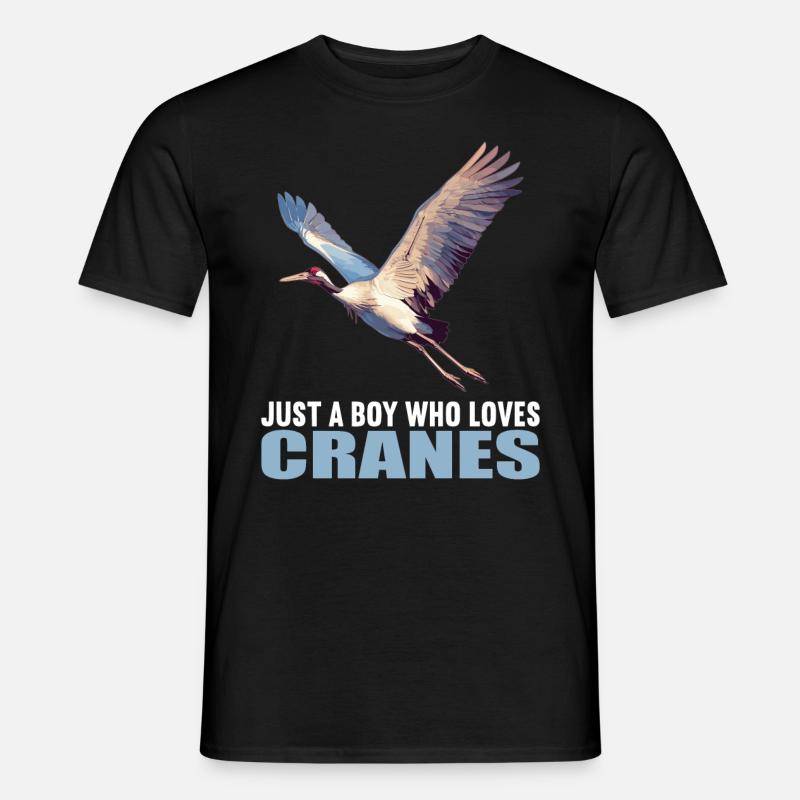 Kraniche Kranich - Männer T-Shirt - Schwarz