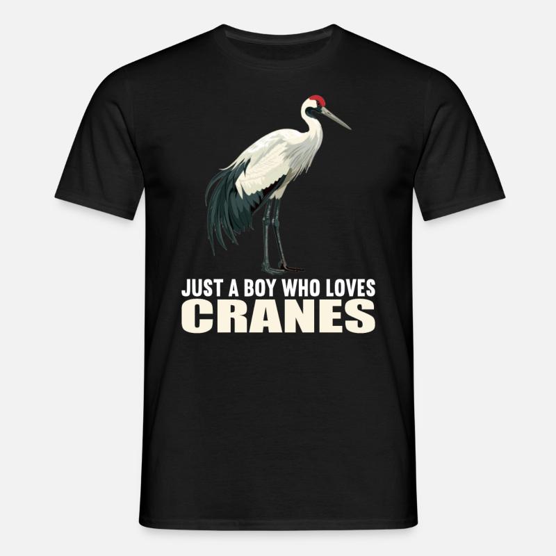 Kraniche Kranich - Männer T-Shirt - Schwarz