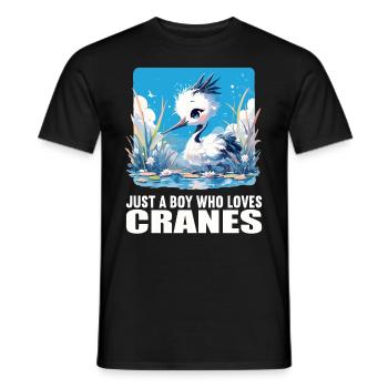 Cranes Crane - Men's T-Shirt - black - Front - AI Model Male 178 light (178cm)