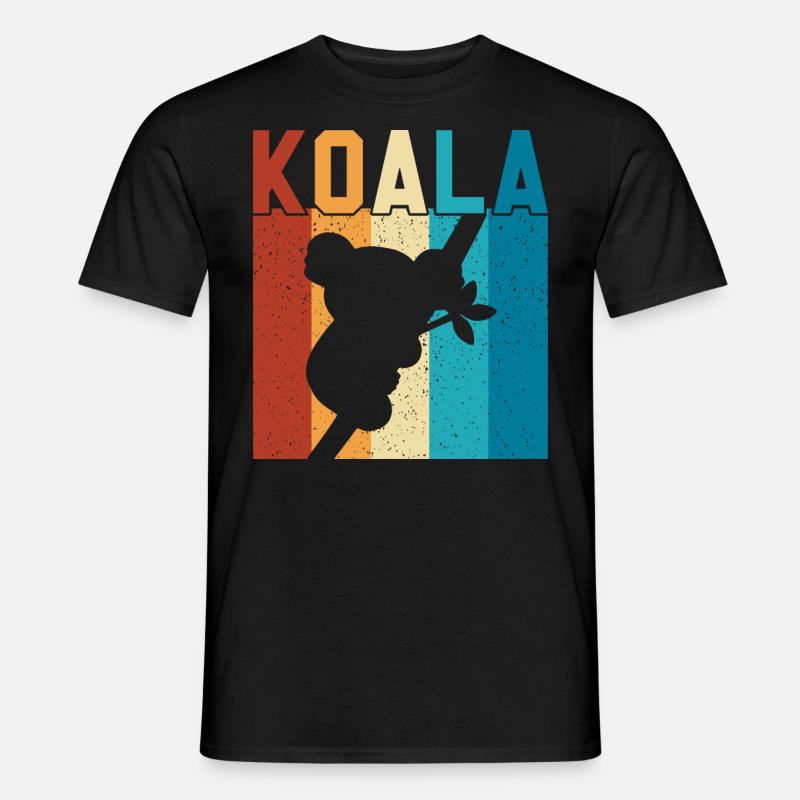 Koala - Männer T-Shirt - Schwarz