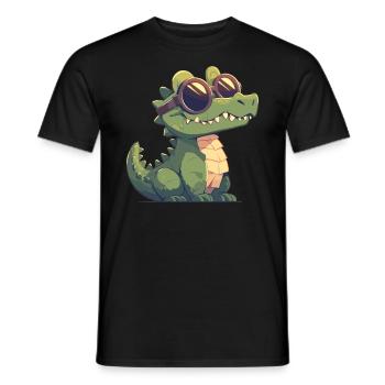 Krokodile Krokodil - Männer T-Shirt - Schwarz - Vorne - AI Model Male 178 light (178cm)