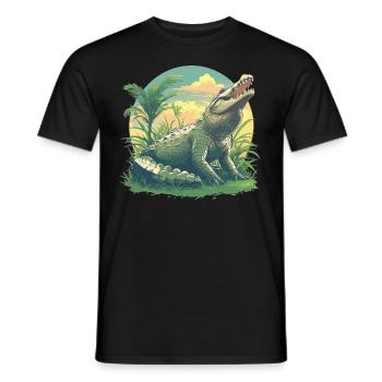Krokodile Krokodil - Männer T-Shirt - Schwarz - Vorne - AI Model Male 178 light (178cm)