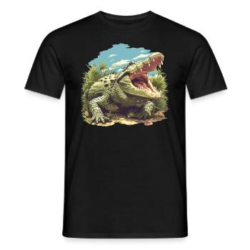 Krokodile Krokodil - Männer T-Shirt - Schwarz - Vorne - AI Model Male 178 light (178cm)