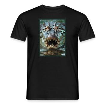 Krokodile Krokodil - Männer T-Shirt - Schwarz - Vorne - AI Model Male 178 light (178cm)