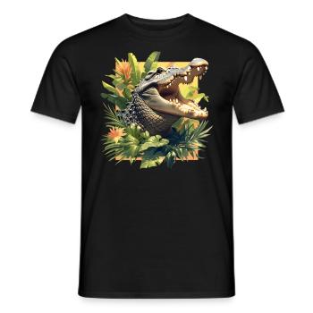 Krokodile Krokodil - Männer T-Shirt - Schwarz - Vorne - AI Model Male 178 light (178cm)