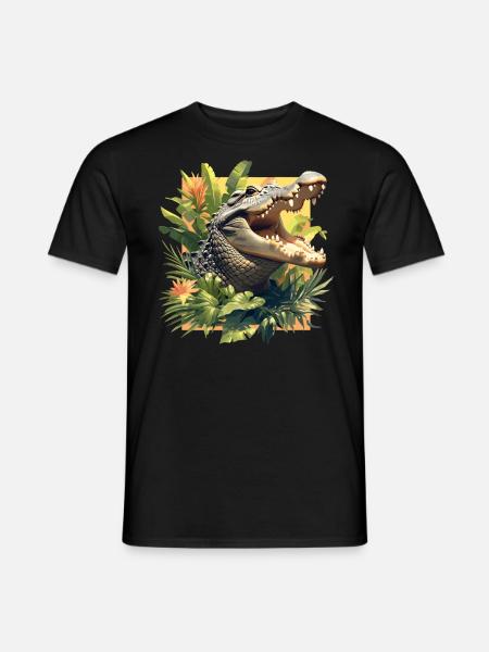 Krokodile Krokodil - Männer T-Shirt - Schwarz