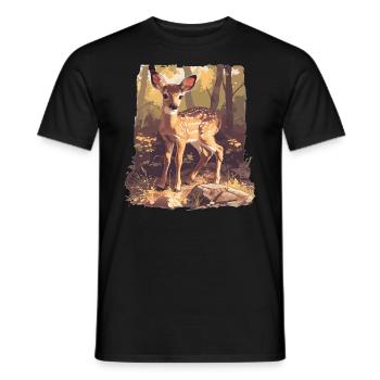 Cerf Cerf - T-shirt homme - noir - Devant - AI Model Male 178 light (178cm)