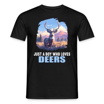Cerf Cerf - T-shirt homme - noir - Devant - AI Model Male 178 light (178cm)