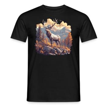 Cerf Cerf - T-shirt homme - noir - Devant - AI Model Male 178 light (178cm)