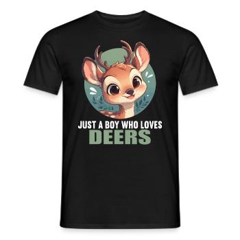 Cerf Cerf - T-shirt homme - noir - Devant - AI Model Male 178 light (178cm)