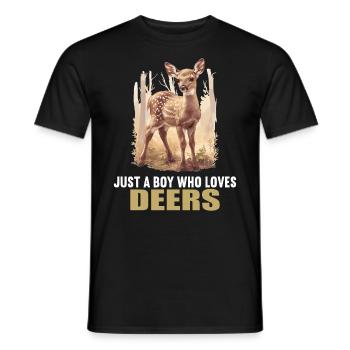 Cerf Cerf - T-shirt homme - noir - Devant - AI Model Male 178 light (178cm)