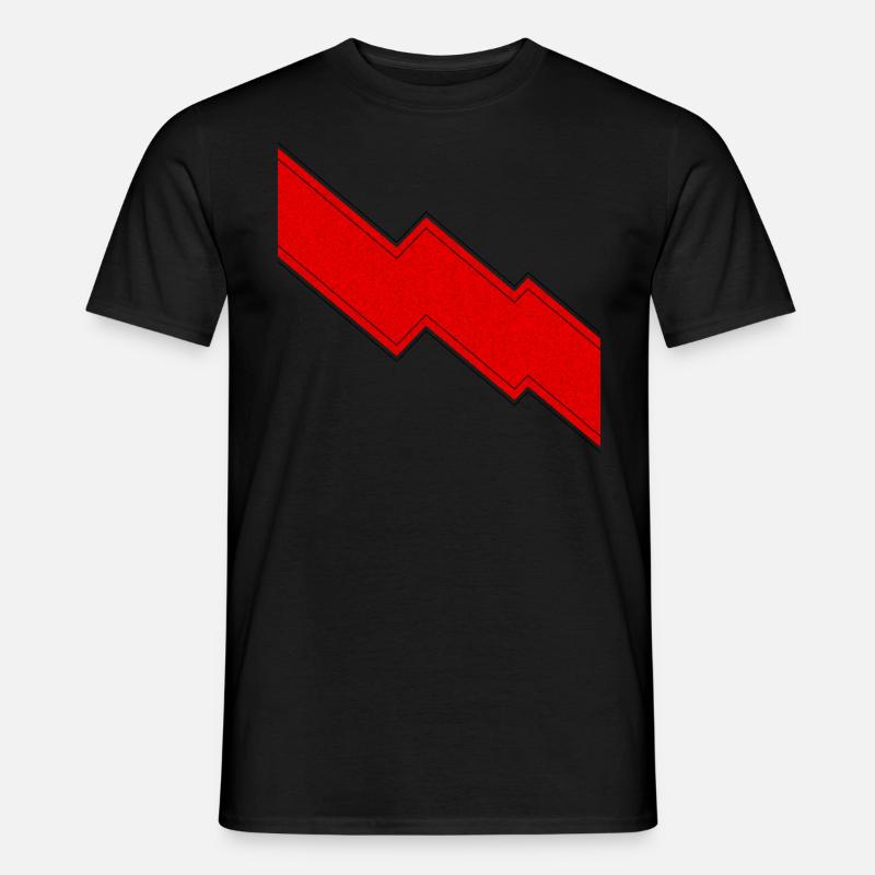 Roter Blitz Zeichen Geschenk - Männer T-Shirt - Schwarz