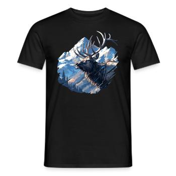 Moose Moose - Men's T-Shirt - black - Front - AI Model Male 178 light (178cm)