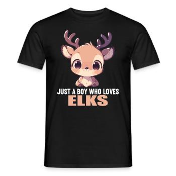 Moose Moose - Men's T-Shirt - black - Front - AI Model Male 178 light (178cm)