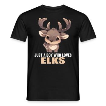 Moose Moose - Men's T-Shirt - black - Front - AI Model Male 178 light (178cm)