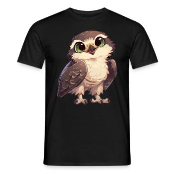 Falken Falke - Männer T-Shirt - Schwarz - Vorne - AI Model Male 178 light (178cm)