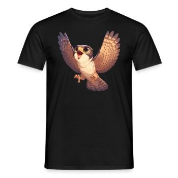 Falken Falke - Männer T-Shirt - Schwarz - Vorne - AI Model Male 178 light (178cm)