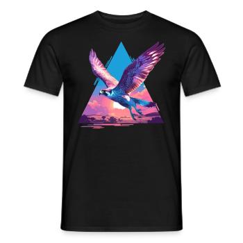 Falken Falke - Männer T-Shirt - Schwarz - Vorne - AI Model Male 178 light (178cm)