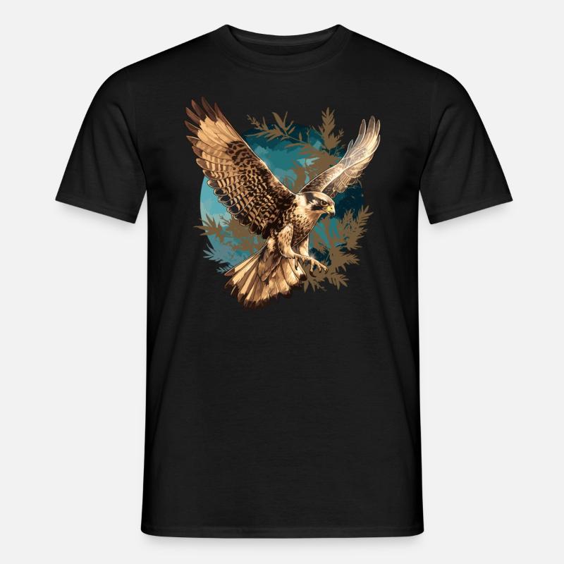 Falken Falke - Männer T-Shirt - Schwarz