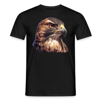Falken Falke - Männer T-Shirt - Schwarz - Vorne - AI Model Male 178 light (178cm)