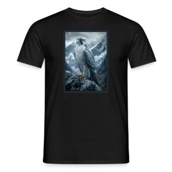 Falken Falke - Männer T-Shirt - Schwarz - Vorne - AI Model Male 178 light (178cm)