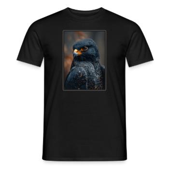 Falken Falke - Männer T-Shirt - Schwarz - Vorne - AI Model Male 178 light (178cm)