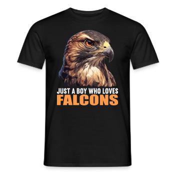 Falken Falke - Männer T-Shirt - Schwarz - Vorne - AI Model Male 178 light (178cm)
