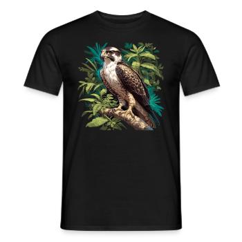 Falken Falke - Männer T-Shirt - Schwarz - Vorne - AI Model Male 178 light (178cm)