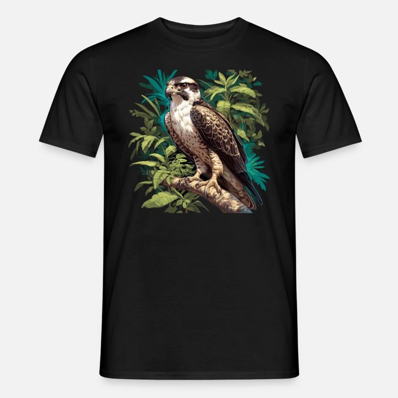 Falken Falke - Männer T-Shirt - Schwarz