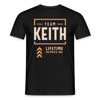 Membre à vie de l’équipe Keith Prénom amusant Keith - T-shirt homme - noir - Devant - AI Model Male 178 light (178cm)