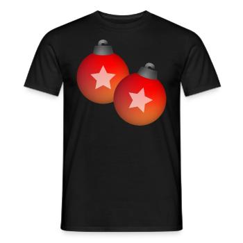 Weihnachten Kugeln Schmuck Winter Geschenk - Männer T-Shirt - Schwarz - Vorne - AI Model Male 178 light (178cm)