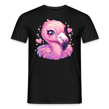 Flamingos Flamingo - Men's T-Shirt - black - Front - AI Model Male 178 light (178cm)