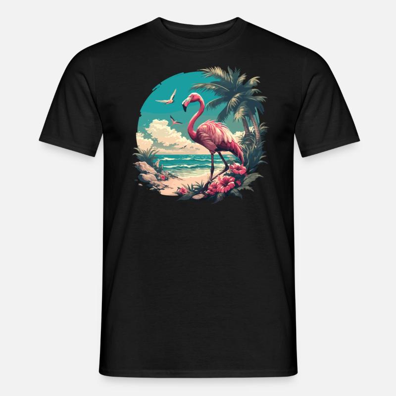 Flamingos Flamingo - Männer T-Shirt - Schwarz