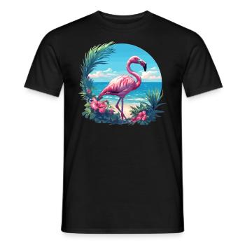 Flamingos Flamingo - Männer T-Shirt - Schwarz - Vorne - AI Model Male 178 light (178cm)