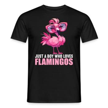 Flamingos Flamingo - Men's T-Shirt - black - Front - AI Model Male 178 light (178cm)