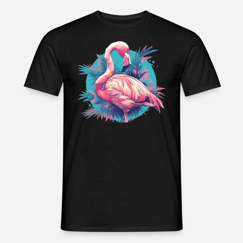 Flamingos Flamingo - Männer T-Shirt - Schwarz