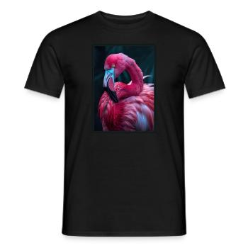 Flamingos Flamingo - Men's T-Shirt - black - Front - AI Model Male 178 light (178cm)