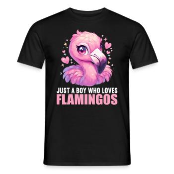 Flamingos Flamingo - Men's T-Shirt - black - Front - AI Model Male 178 light (178cm)