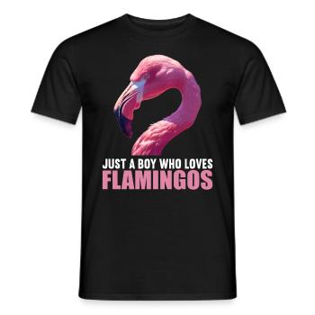 Flamants roses Flamant rose - T-shirt homme - noir - Devant - AI Model Male 178 light (178cm)