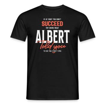 Albert Name Personalisiert Albert - Männer T-Shirt - Schwarz - Vorne - AI Model Male 178 light (178cm)
